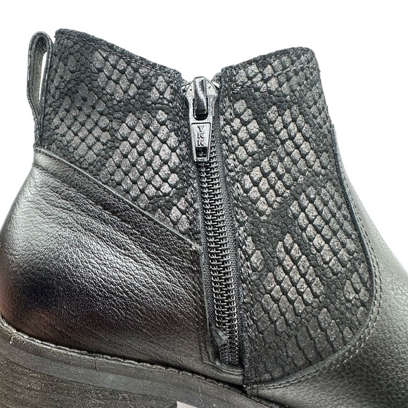 Abeo | Women | Darlington Black Leather Side Zip Ankle Booties | Size 7 - Picture 10 of 14